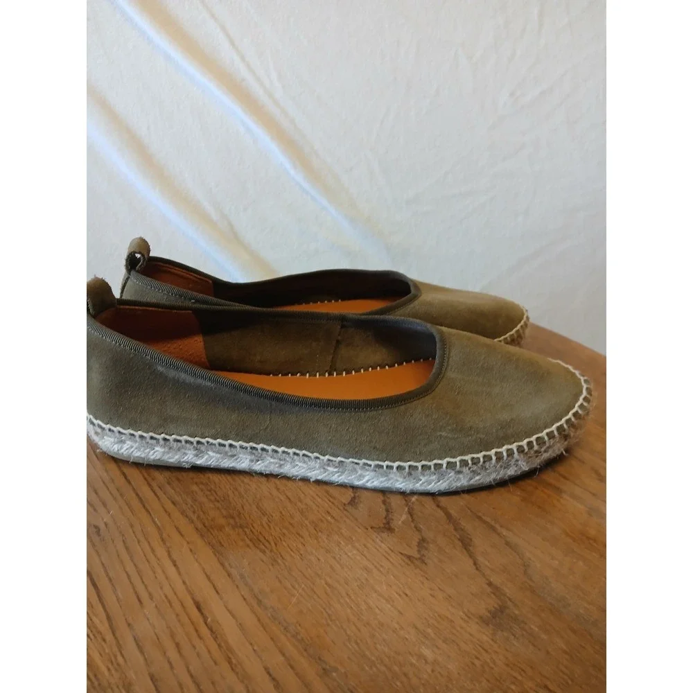 Anthropologie espadrilles Suede Olive‎ Green Size 41